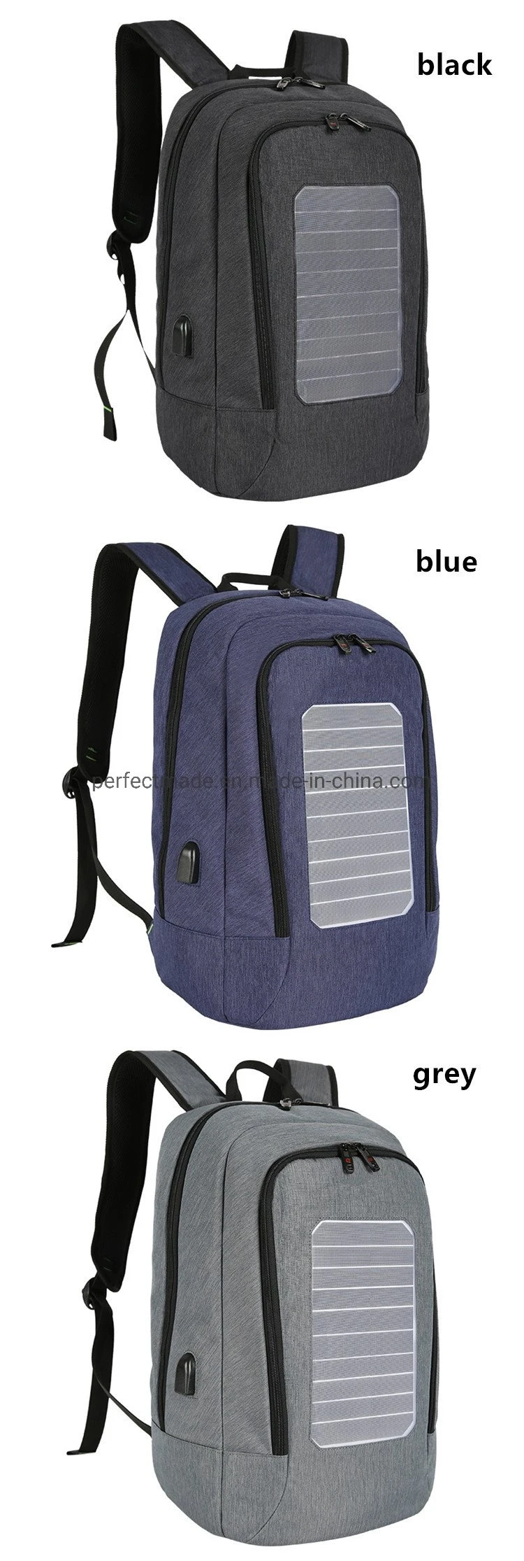 Business Laptop Smart USB Charging Solar Power Panel Backpack