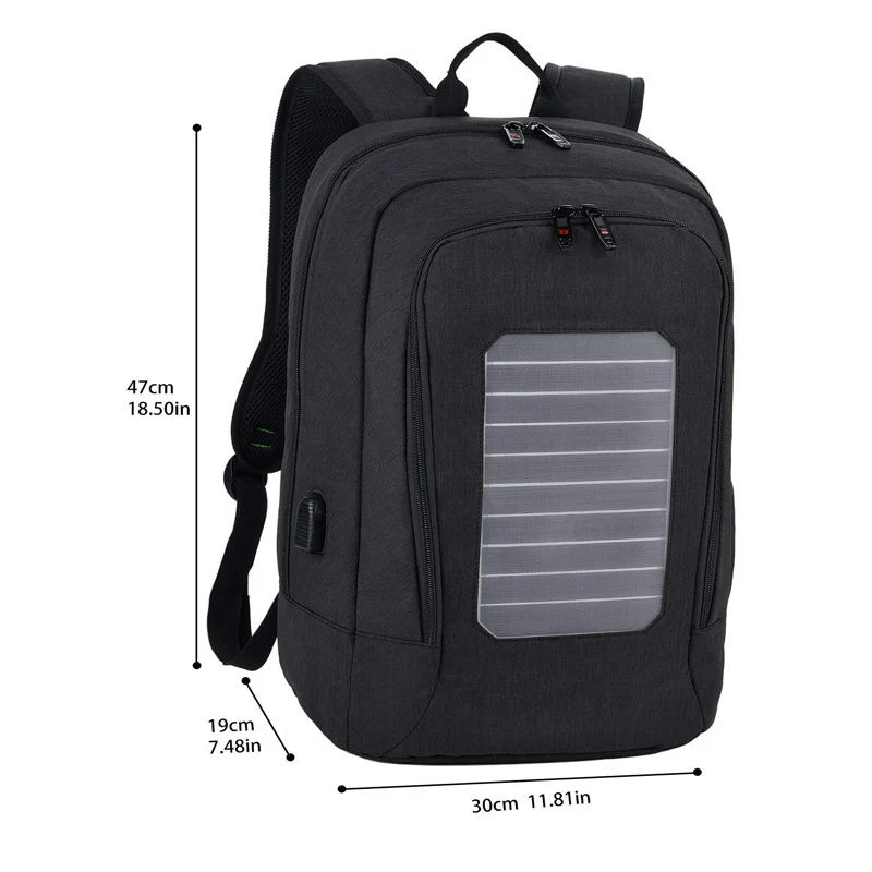 Laptop Bags Solar Panel Charger USB Charging Port Water Resistant Anti-Theft Solar Backpack Water Proof Travel Bag Laptop Solar Power Backpack