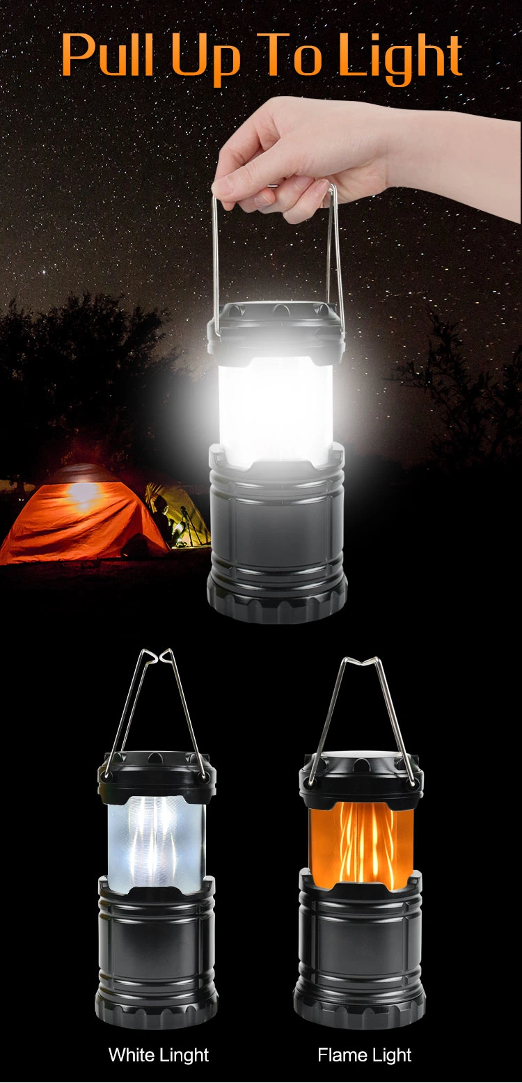 Brightenlux Outdoor 6 LED Hand Lamp Rechargeable Collapsible Solar Camping Lantern Tent Lights