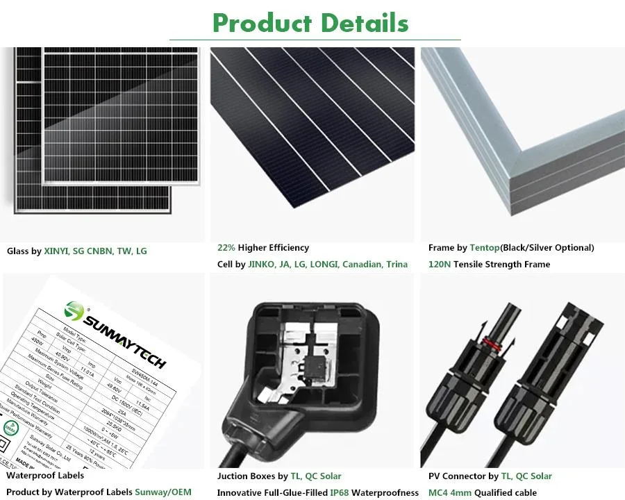 EU Warehouse PV Module 450W Solar Panels BIPV 460W 445W High Efficiency Half Cell Mono Solar Panel for Sale