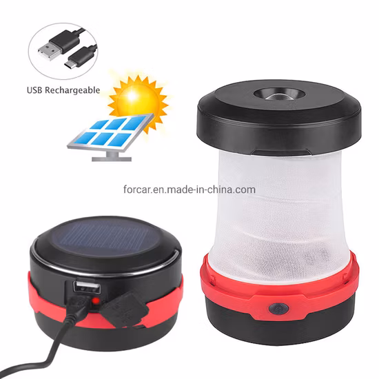 Gradateur Support Pliant Suspendu Camp Tente Lampe D'urgence Décoratif LED Camping Éclairage Énergie Solaire Type C Rechargeable Camping Lumière